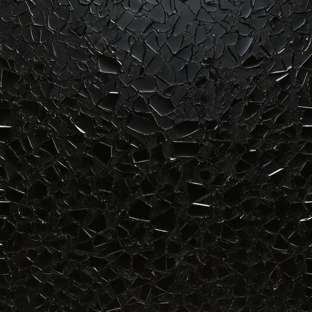 black Cracked glass background AI generated