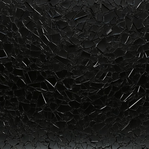 black Cracked glass background AI generated