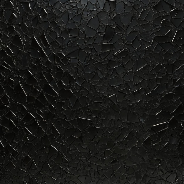 black Cracked glass background AI generated