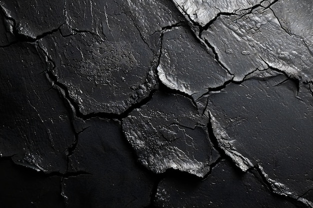 Black cracked wall texture Abstract background for design Toned