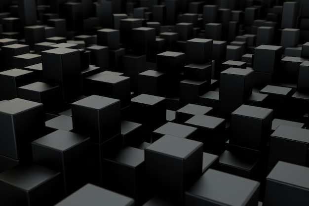 Black cubes background