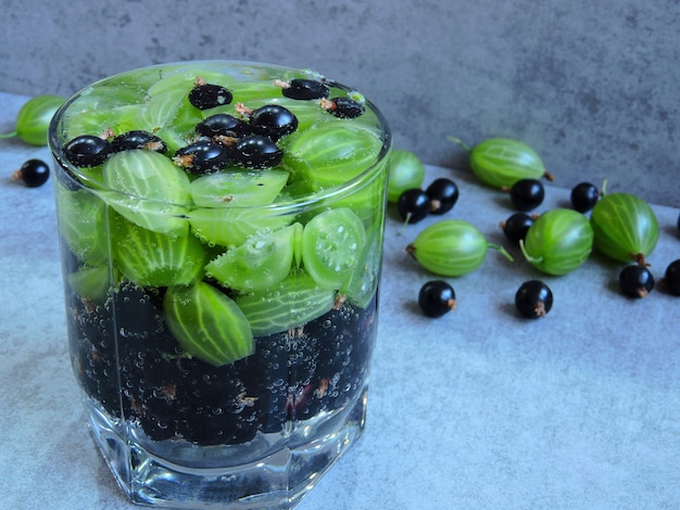 Black currant and gooseberry drink.