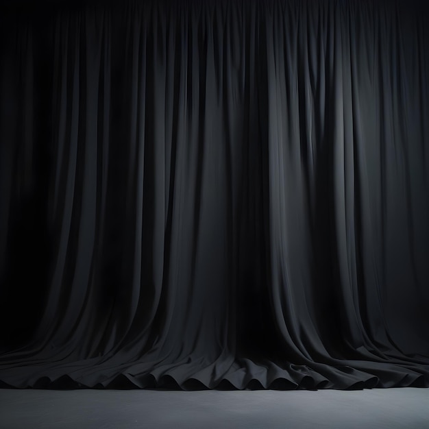 a black curtain that has the word tulip on it