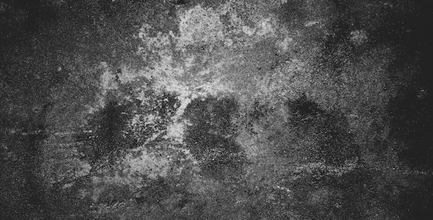 Black dark grunge background and texture of black concrete wall