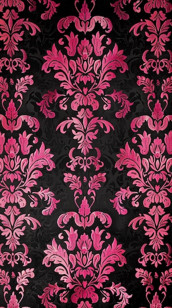 Photo black and dark pink wallpaper in late 19th century style