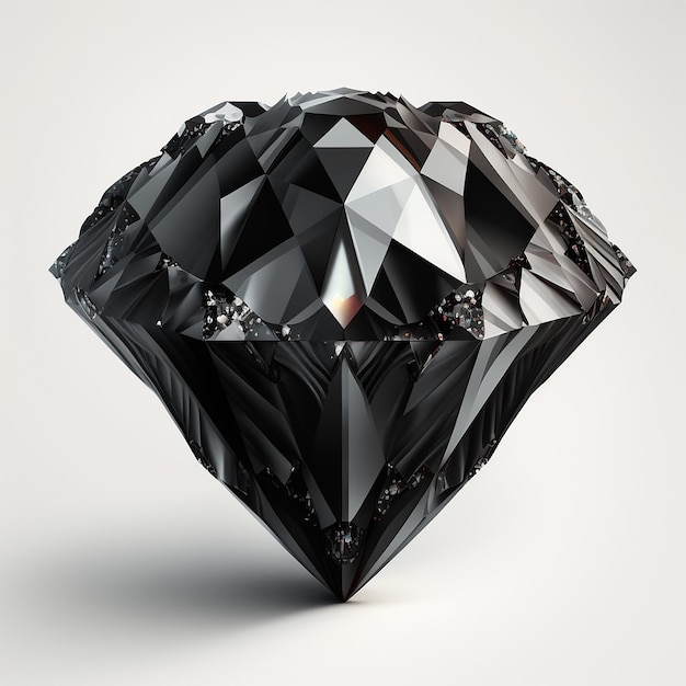 Black diamond with white background isolated