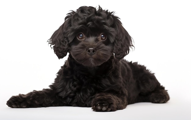 Black Dog on isolated background AI