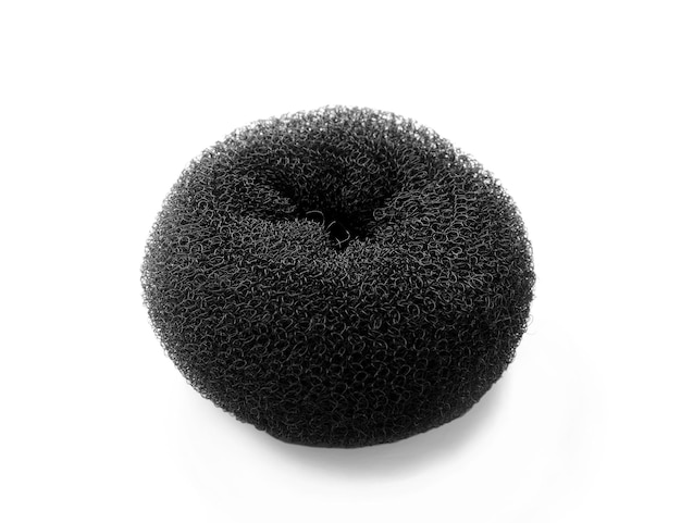 Black donut bun maker isolated on white