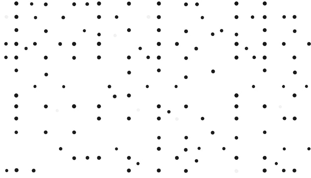 black dots on a white background