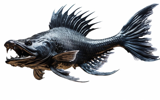 Black Dragonfish isolated on a transparent background