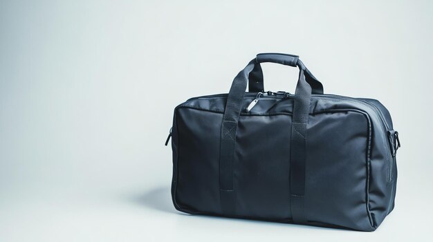 Photo a black duffel bag on a white background