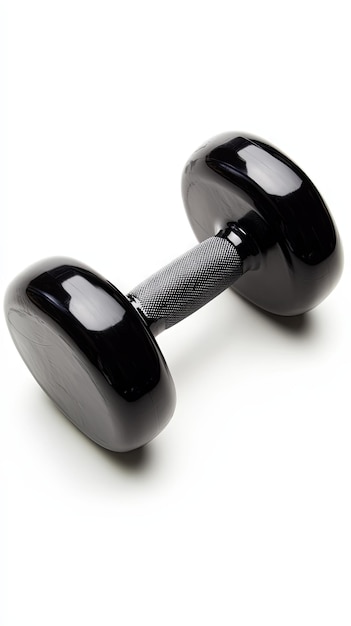 Photo black dumbbell for fitness and strength training