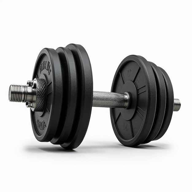 a black dumbbell with the words quot push quot on it