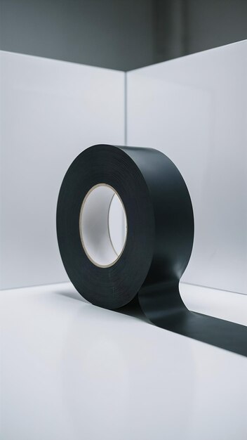 Black electrical tape isolated set