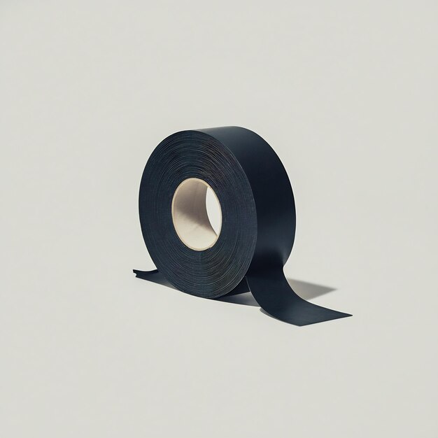 Black electrical tape isolated on white