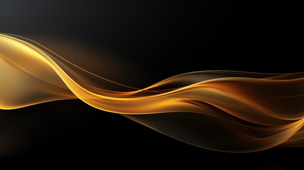 black elegant background with wave gold line modern luxury