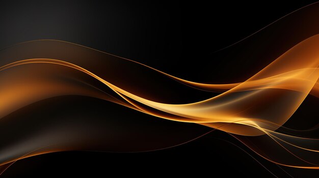 black elegant background with wave gold line modern luxury