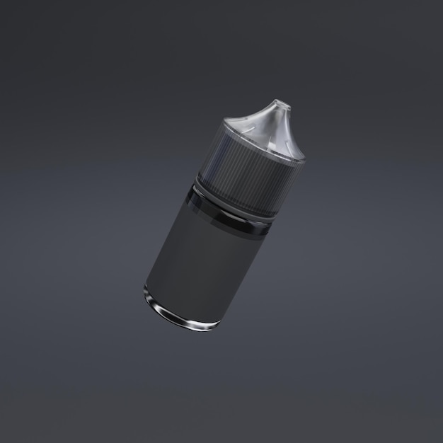 Black Eliquid bottle 3d render