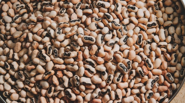 Photo black eyed beans texture background cowpea beans dried legumes