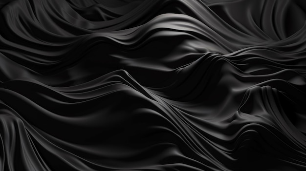 A black fabric with a wavy pattern is shown in this image.