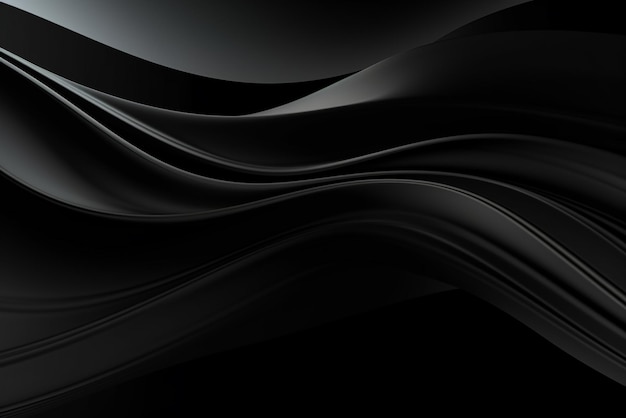 black flowing wave vector background wallpaper generative AI