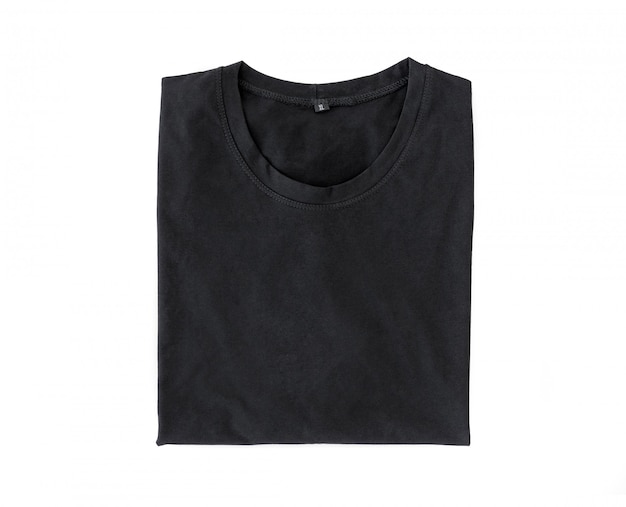 Black folded T-shirt