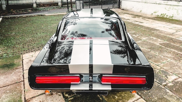 Black Ford Mustang Shelby GT500 year 1967 details exterior