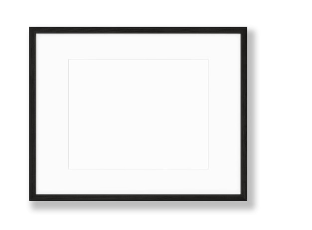 A black framed picture with a white background and a white border.