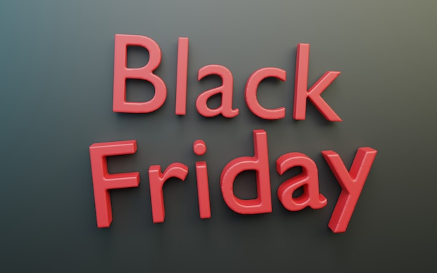 black friday 3d render