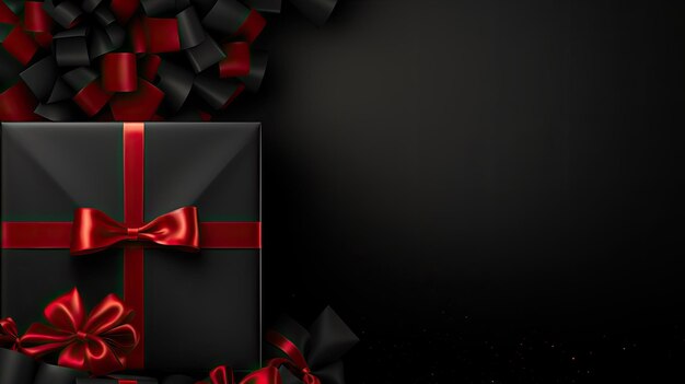 Black Friday Background black and red gift