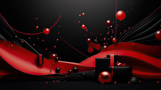 Black Friday Background black and red gift