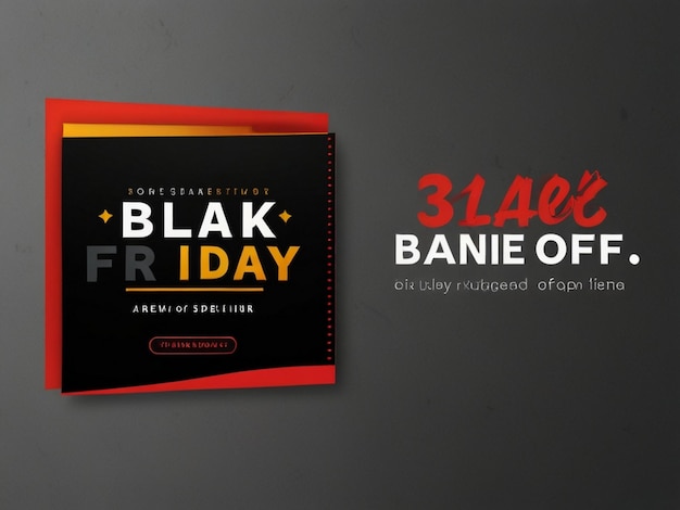 Black Friday Banner Design gift Box Gift Card Design