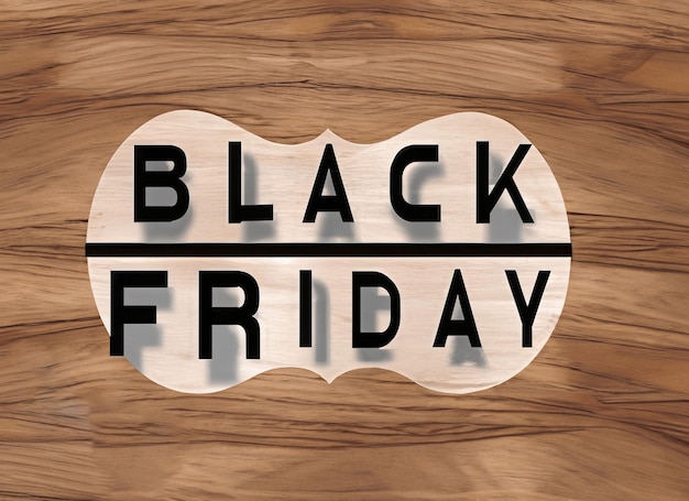 Black friday beautiful texture on wooden background