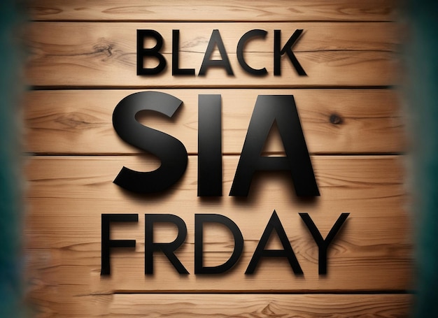 Black friday beautiful texture on wooden background