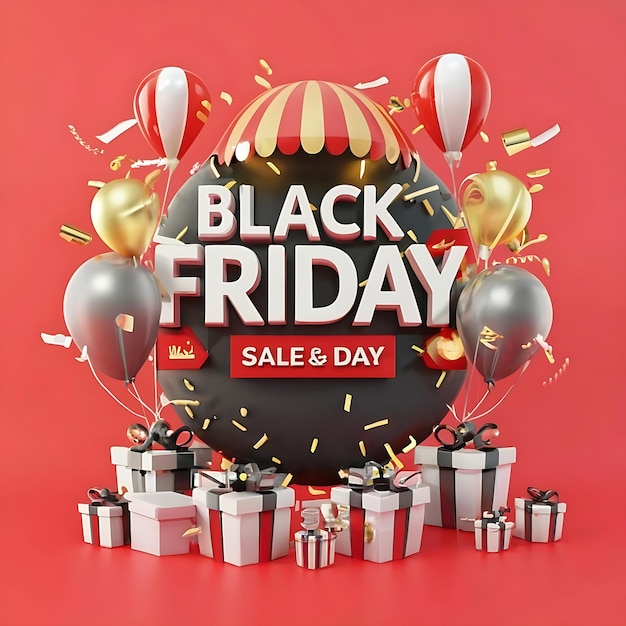 Black friday Big sales banner Layout design illustration