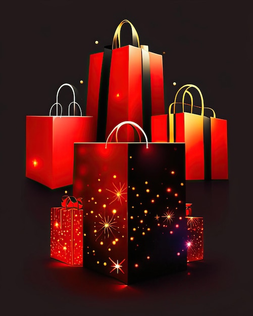 black friday deals shopping bags and gifts