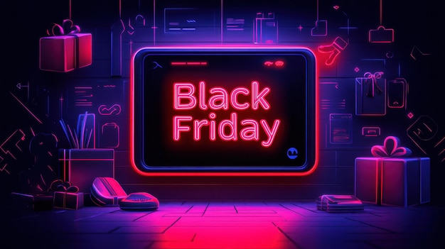 Black Friday Neon Sign Concept