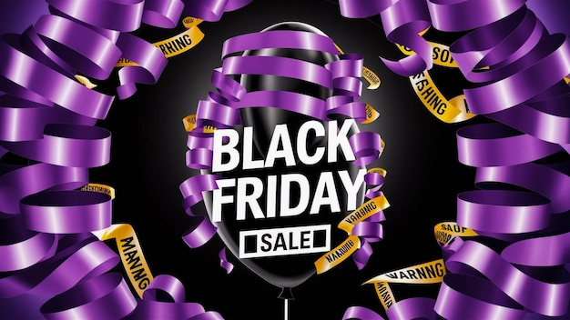 black friday sale 3d background banner stage shop product offer present render birthday