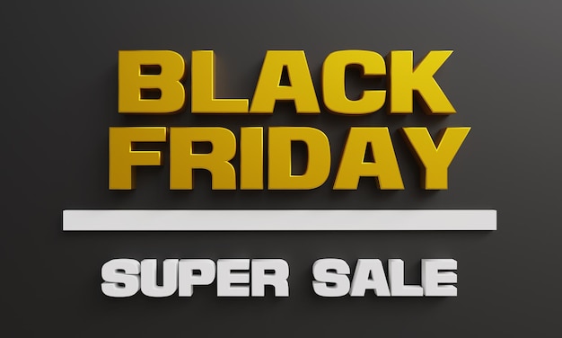 Black Friday Sale banner or poster with modern 3D geometry design template, shopping symbol.