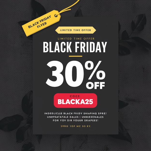 Photo a black friday sale poster for black friday sale