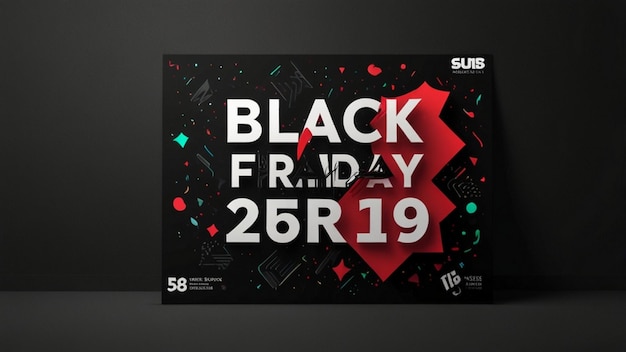 Photo a black friday sale poster with the date of the year