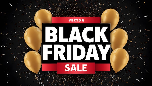 black friday sale sign on a black background