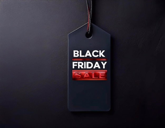 a black friday sale sign hanging on a black wall