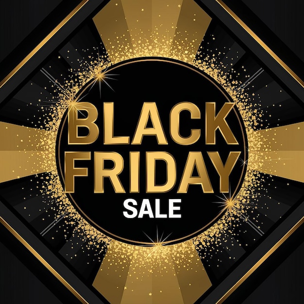 a black friday sale sign is displayed on a black background