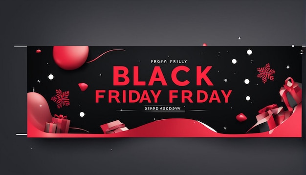 a black friday sale sign with red and black letters