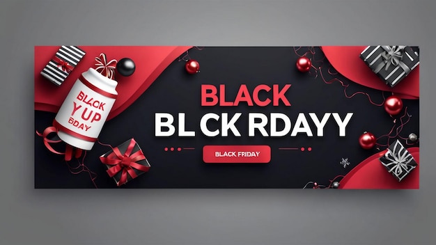 a black friday sale sign with a red bow on it