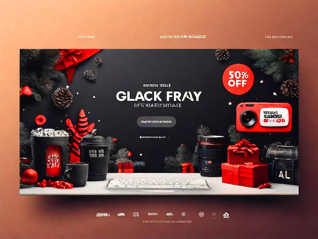 Photo black friday sales youtube cover template