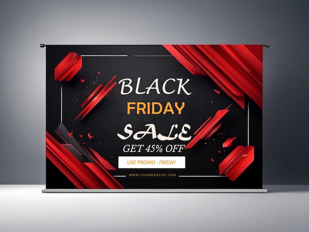 Black Friday Super Sale Realistic black gifts boxes