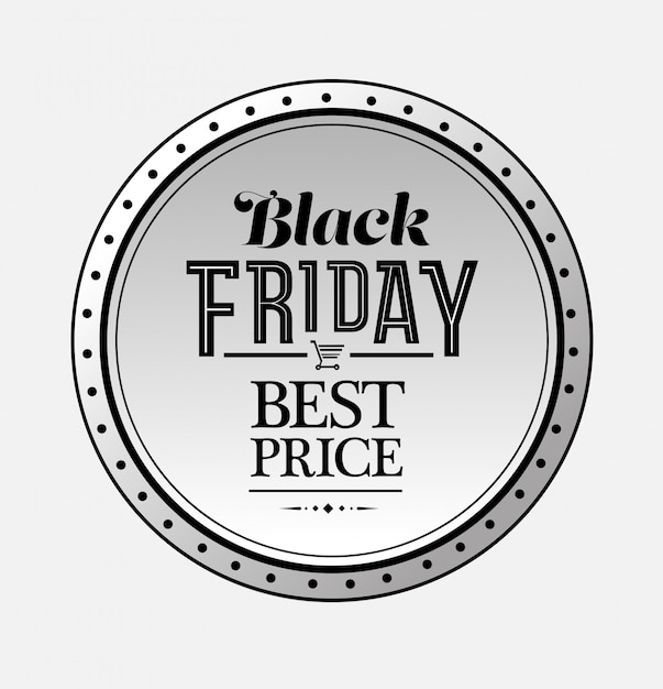 Black friday vector on badge