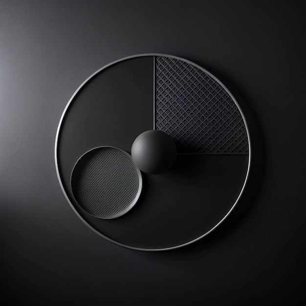 Photo black geometric circle compositions